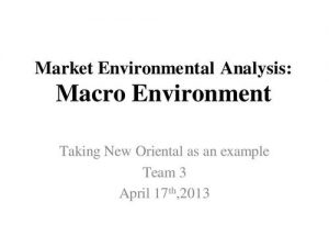 Macro Environment Analysis代写