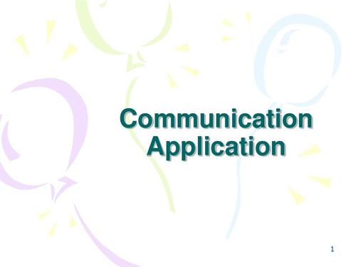 Communication application代写