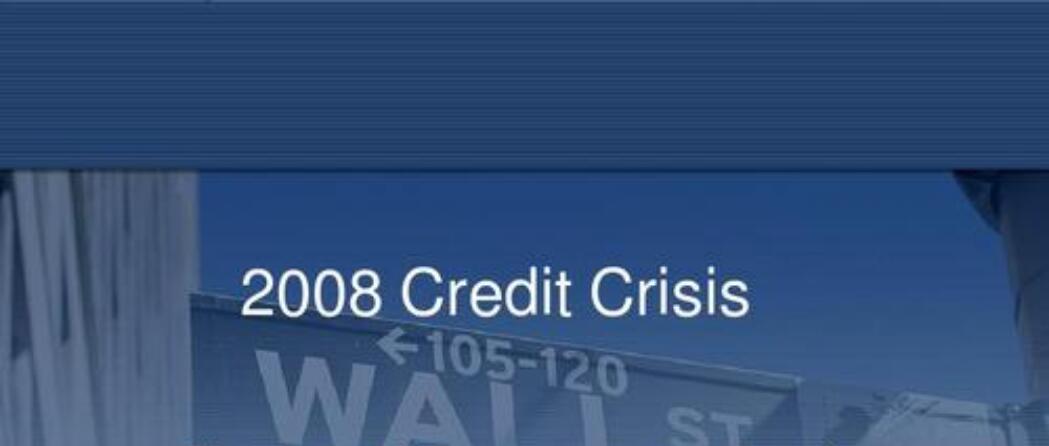 Credit Crisis代写