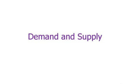 Supply and Demand代写
