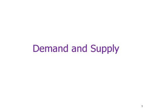 Supply and Demand代写